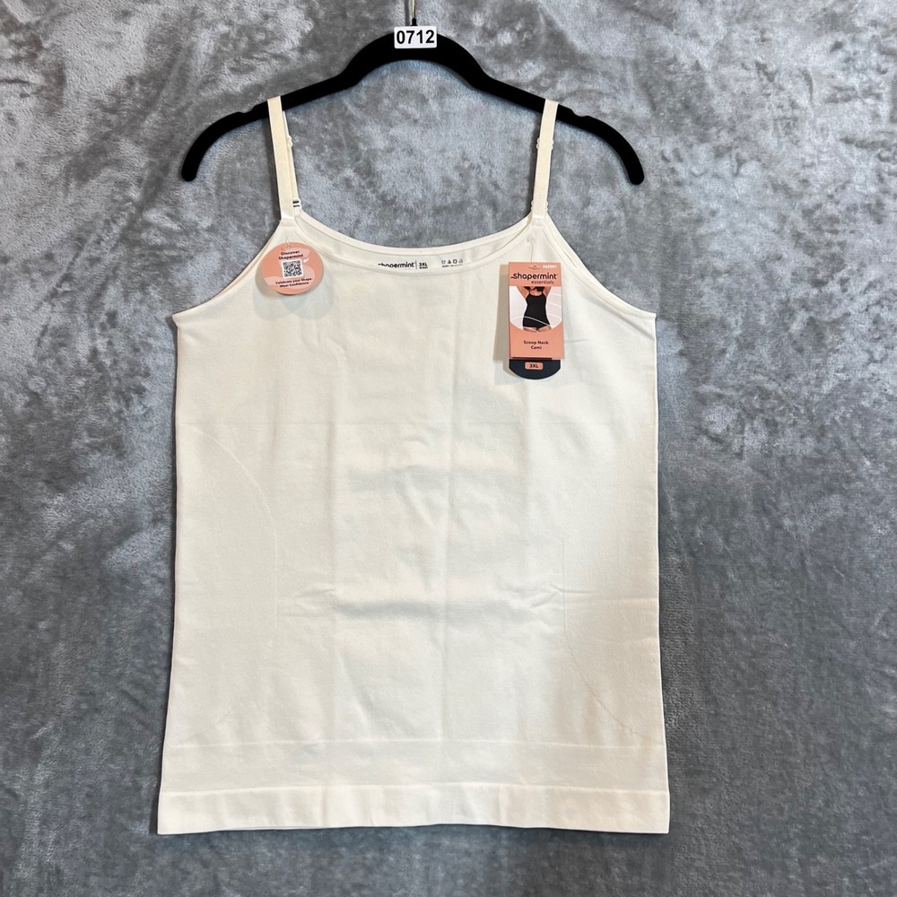 Shapermint Essentials All Day Every Day Scoop Neck Cami 3XL Beige Shape Wear